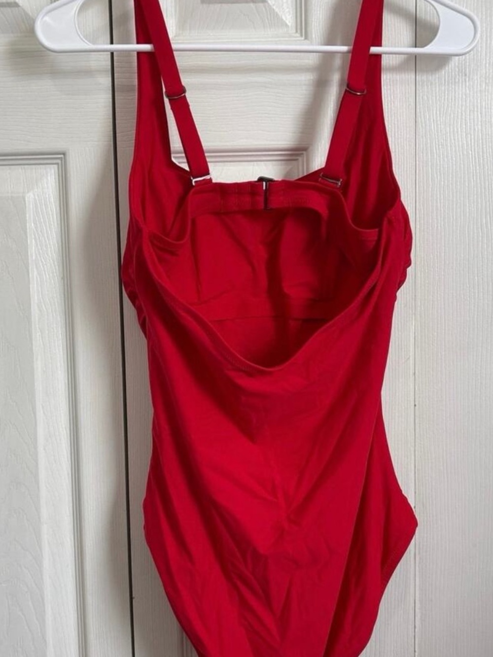 Athleta Red Flattering Square Neck One Piece Swimsuit Size medium - Picture 4 of 5